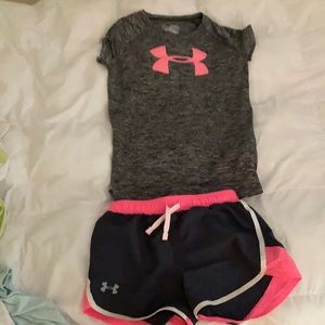 Under Armour Top Shirt and Shorts Bundle